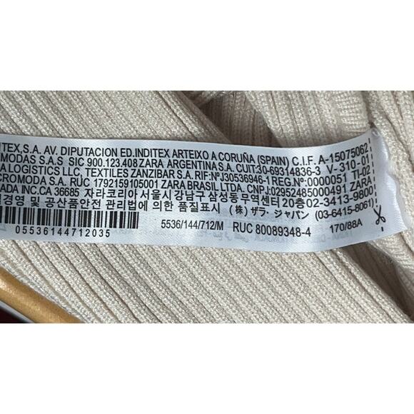 Zara Open Back Top - KNIT TOP SWEATER - Size - M - Cream - Picture 8 of 12